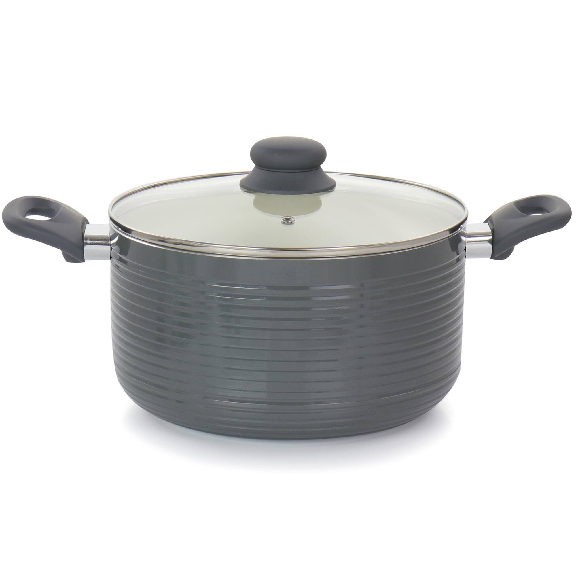 Oster Ridge Valley 8-Piece Gray Aluminum Nonstick Cookware Set